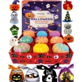 thumbnail image 1 of Mineral Me Halloween Bath Bombs for Kids - Bath Fizzies with Surprise Halloween gifts and treat bags, 1 of 7