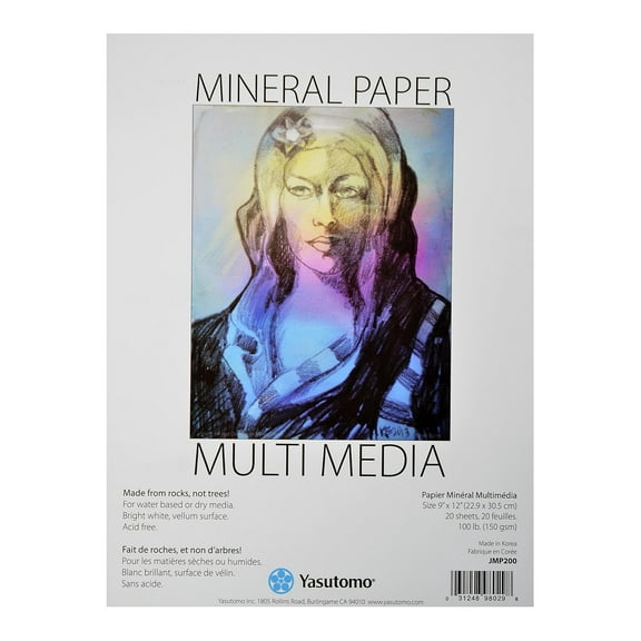 Mineral Paper 9 x 12 Inches, 20 Sheets (Pack of 2)