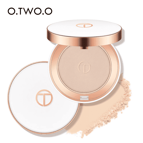O.TWO.O Pressed Powder – Long-Lasting Oil Control, Matte Finish, Light Skin