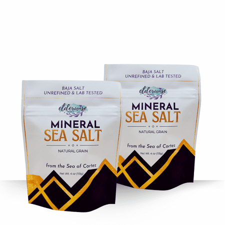 Mineral Sea Salt 2 Pack - 100% Unrefined, Low Sodium Salt, Rich in 90+ Essential Minerals, Perfect for Cooking, Hydration Hand-Harvested from the Sea of Cortez