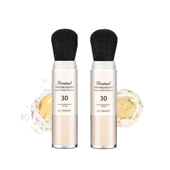Mineral Setting Powder, Brush Powder for Face & Scalp, Long Lasting Lightweight Breathable, Oil Control Natural Matte Finish, Broad Spectrum, Water Resistant Face Protection