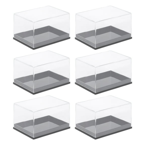 Mineral Specimen Box Small Terrarium Storage Bins Clear Display Cases Practical Glass