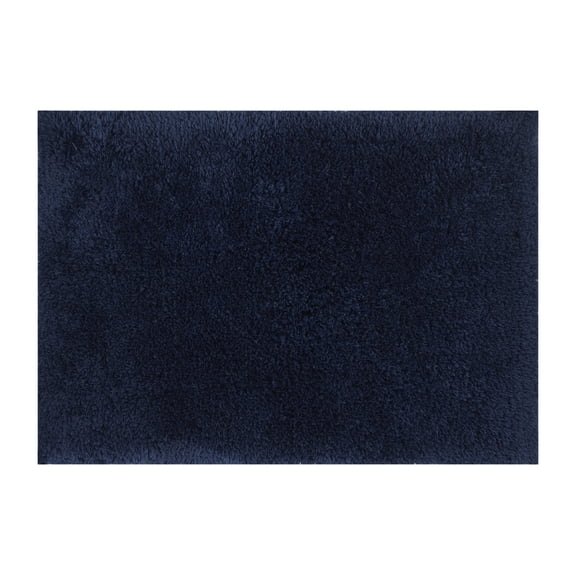 Mineral Spring Brookside Bath Tufted Polyester Bath Rug, Graphite Blue, 20" x 32"