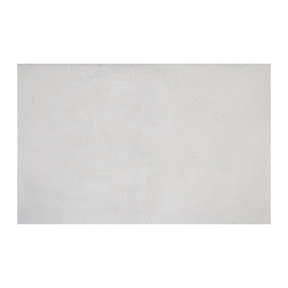 Mineral Spring Brookside Bath Tufted Polyester Bath Rug, True White, 17" x 24"