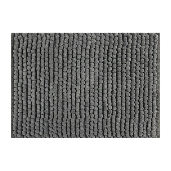 Mineral Spring Fairfax Chunky Loop Polyester Bath Rug, Charcoal, 20" x 32"
