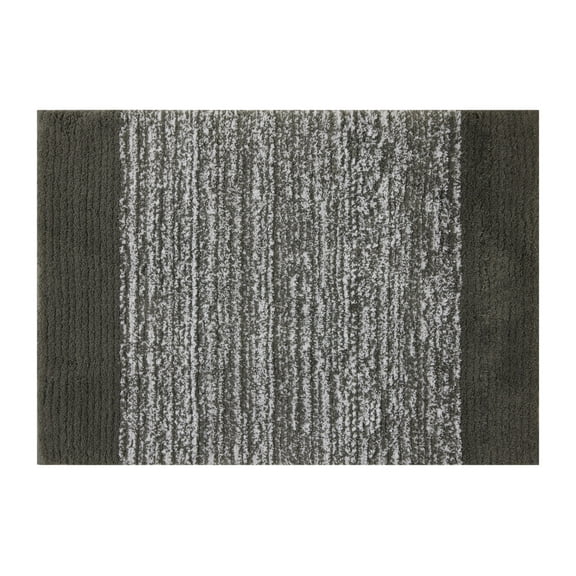 Mineral Spring Grenoble Polyester Tufted Bath Rug, Dark Gray, 17" x 24"