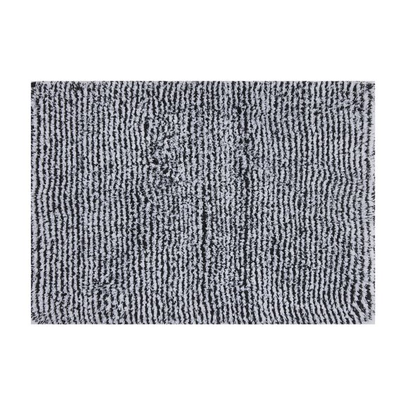 Mineral Spring Newport Stripe Polyester Tufted 2 Piece Bath Rug Set, Essential Gray, 17" x 24" & 20" x 32"