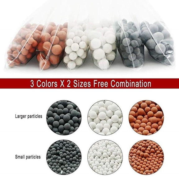 Mineral Stones Beads Water Filter Replacement, Purifier Balls for High Pressure Handheld Shower Head