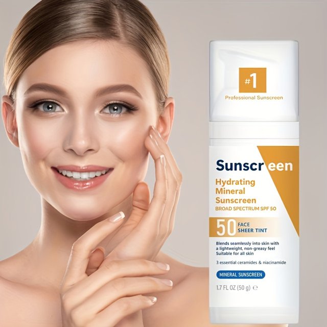 Mineral Sunscreen SPF 50 Face sunscreen With Zinc Oxide & Titanium