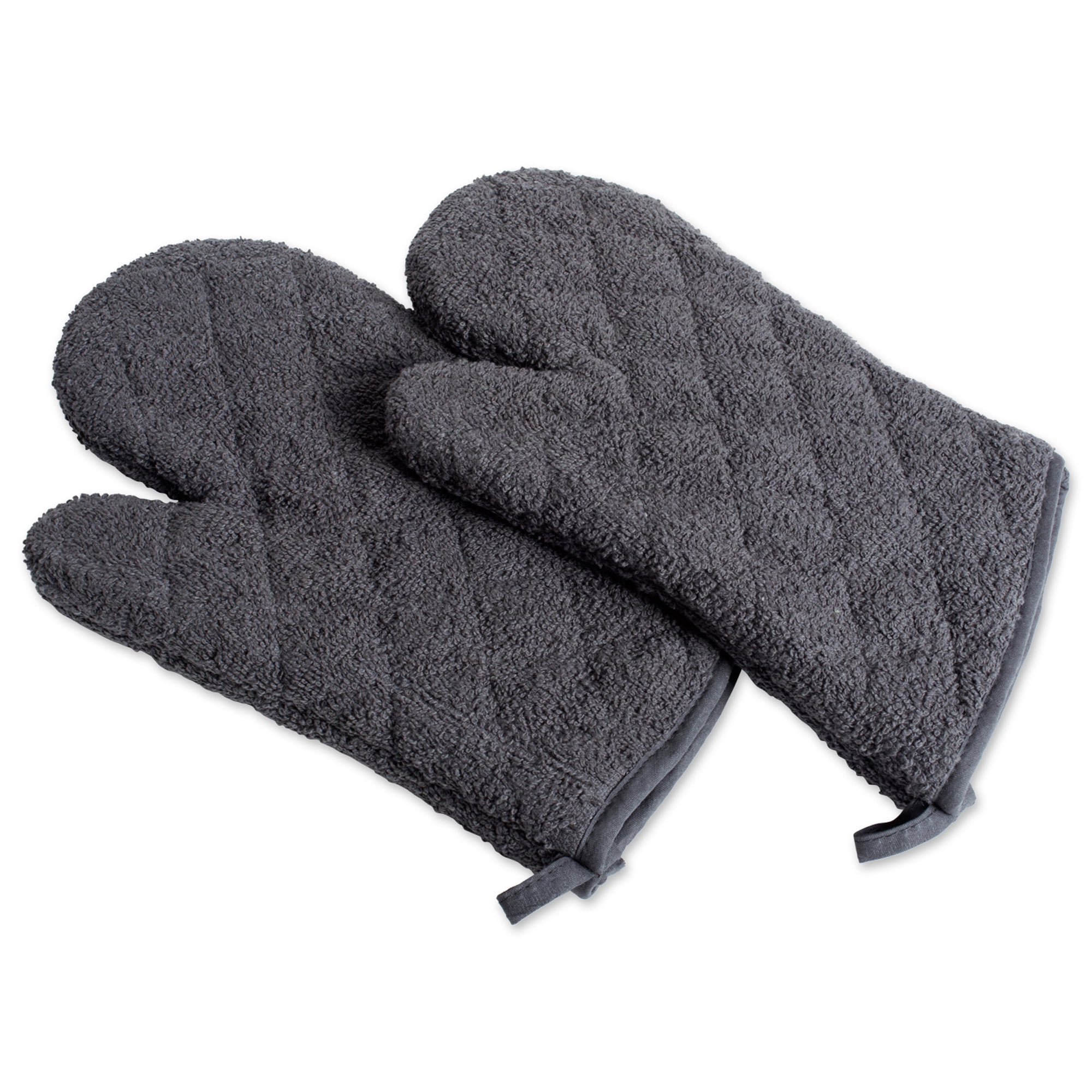 DII French Blue Terry Oven Mitt (Set of 2), 7x13, 100% Cotton 