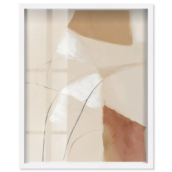 Mineral Veins I Shadowbox Print Brown Art by Art Remedy, White Frame, 30 x 36