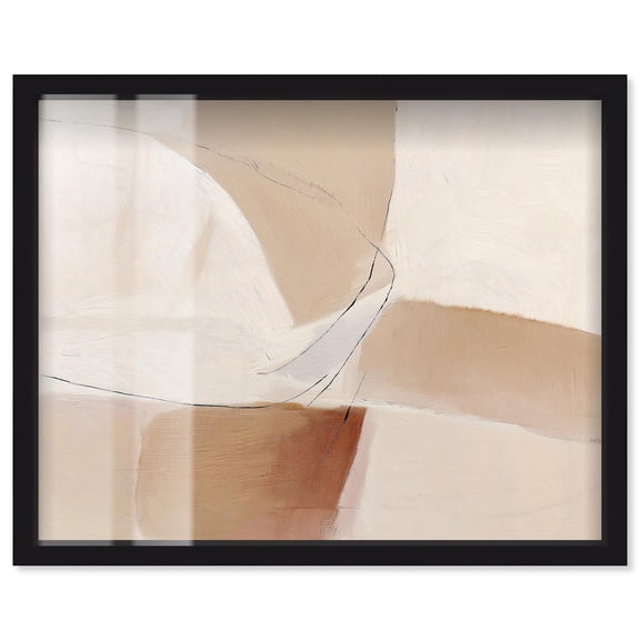 Mineral Veins II Shadowbox Print Boho Wall Decor by Art Remedy, Black Frame, 36 x 30