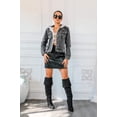 thumbnail image 1 of Mineral Wash Hooded Faux Fur Lining Denim Jacket, 1 of 6