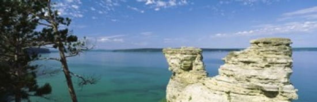 Miners Castle Pictured Rocks National Lakeshore Lake Superior Munising Upper Peninsula Michigan USA Canvas Art - Panoramic Images (36 x 12)