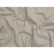 Minerva 1/4 inch Check Vintage Gingham Fabric Beige - per yard