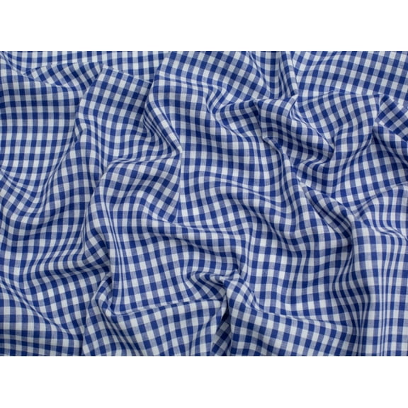 Minerva 1/4 inch Check Vintage Gingham Fabric Royal Blue - per yard