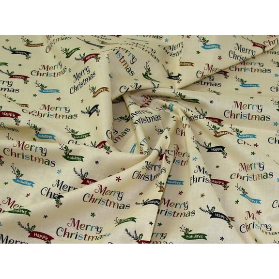 Minerva 100% Cotton Fabric Cream - per yard