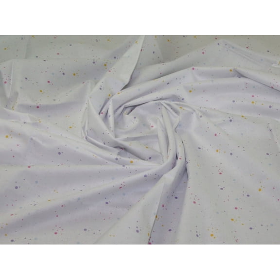 Minerva 100% Cotton Fabric White Multi - per yard