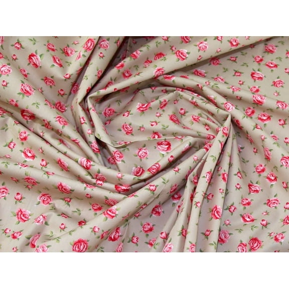 Minerva 100% Cotton Poplin Fabric Beige - per yard