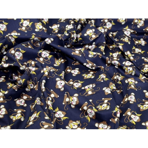 Minerva 100% Cotton Poplin Fabric Navy Blue - per yard