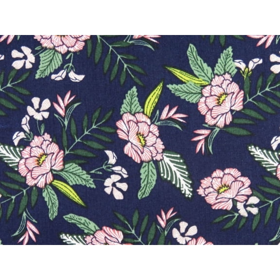 Minerva 100% Cotton Poplin Fabric Navy - per yard
