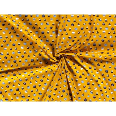 Minerva 100% Cotton Poplin Fabric Yellow - per yard