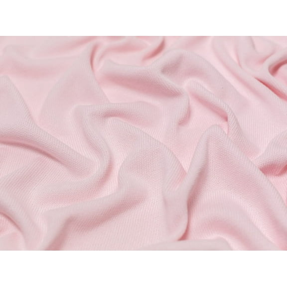 Minerva 100% Cotton Sweater Knit Stretch Fabric Light Pink - per yard