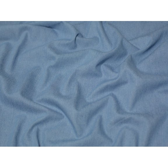 Minerva 200gsm Washed Cotton Denim Fabric Light Blue - per yard