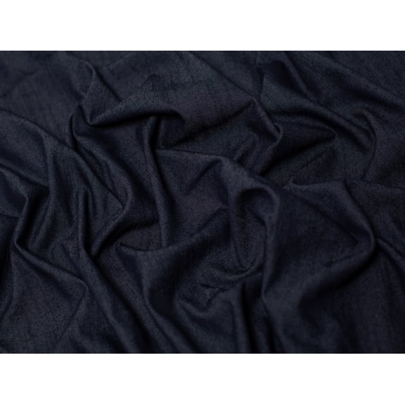 Minerva 220gsm Stretch Washed Denim Fabric Navy Blue - per yard