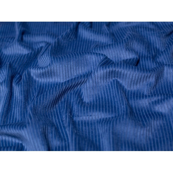 Minerva 5 Wale Cotton Jumbo Cord Fabric Indigo Blue - per yard