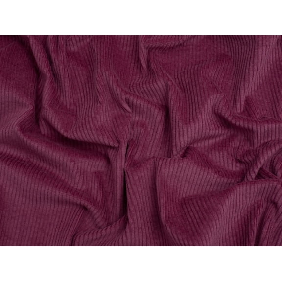 Minerva 7 Wale Stretch Woven Jumbo Cord Fabric Grape - per yard