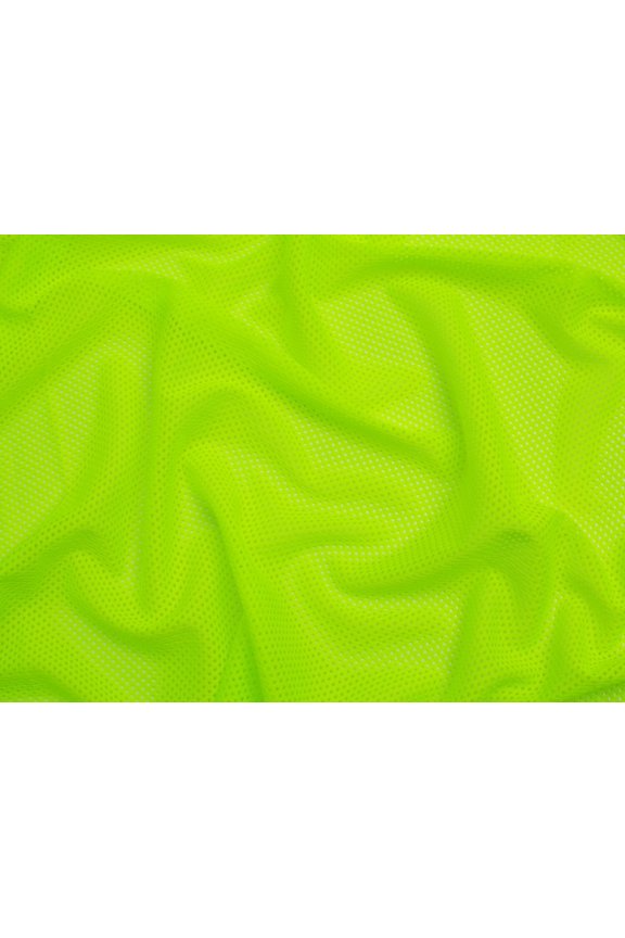 Airtex Mesh Stretch Knit Fabric Neon Yellow - per yard