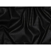Minerva Aligator Faux Leather Fabric Black - per yard