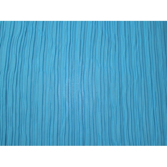 Minerva Amore Pleated Georgette Fabric Turquoise - per yard