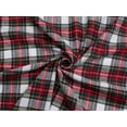 thumbnail image 1 of Minerva Brushed Cotton Flannel Fabric White & Red - per yard, 1 of 1