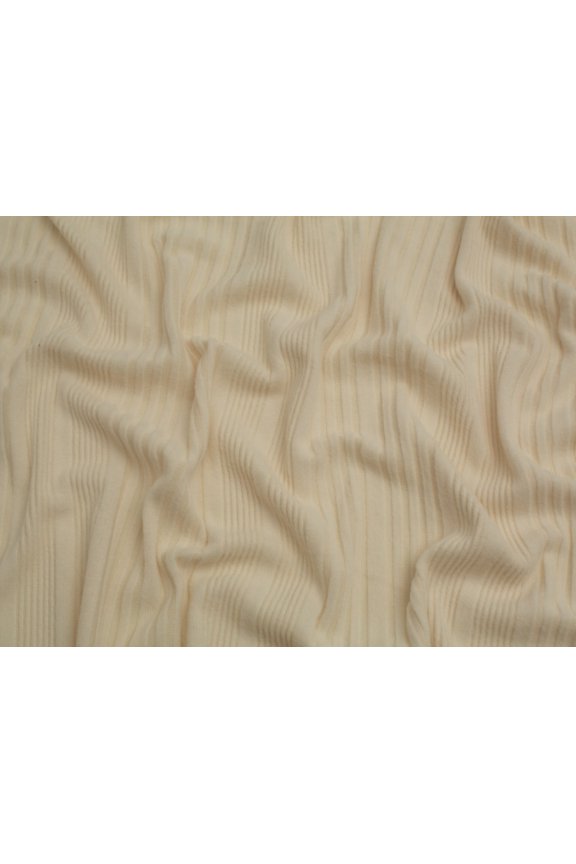 Brushed Texture Rib Stretch Knit Fabric Cream - per yard