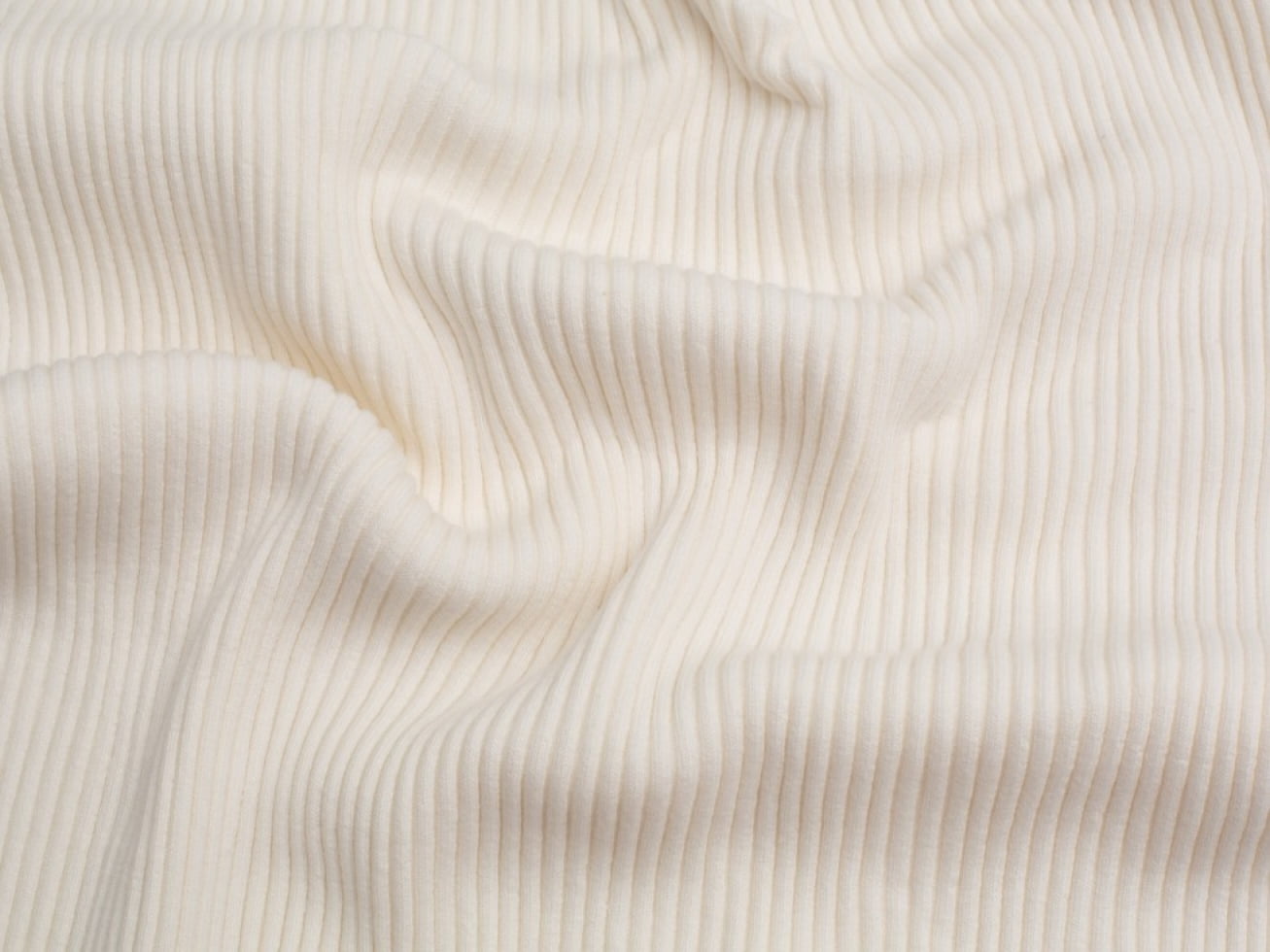 Minerva Chunky Tubular Ribbing Stretch Knit Fabric Ivory - per yard ...