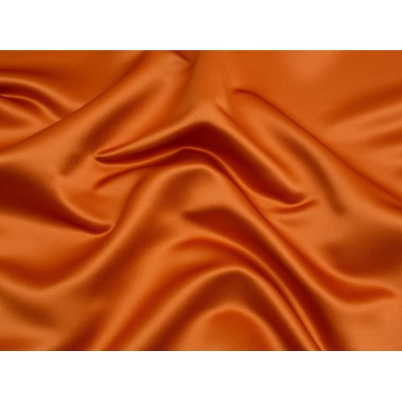 Minerva Classique Duchess Satin Fabric Burnt Orange - per yard