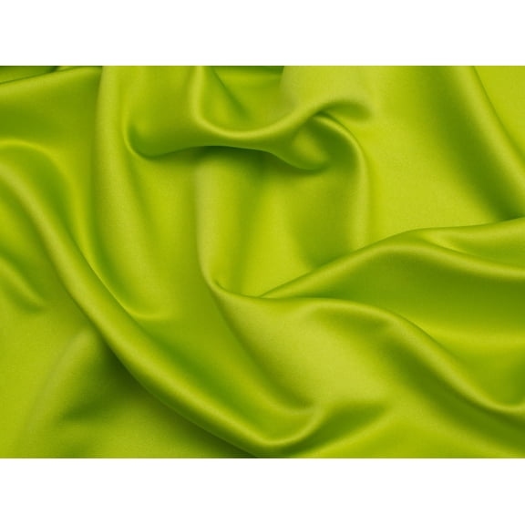 Minerva Classique Duchess Satin Fabric Lime Green - per yard