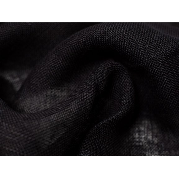 Minerva Coloured Hessian Jute Fabric Black - per yard