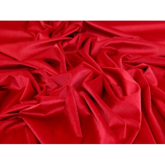 Minerva Como Stretch Knit Cord Fabric Deep Red - per yard
