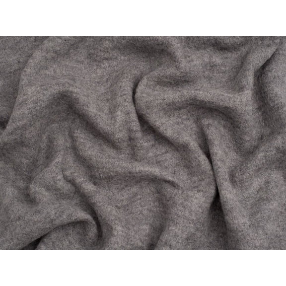 Minerva Core Range 100% Pure Boiled Wool Coating Fabric Cloud Grey - per yard