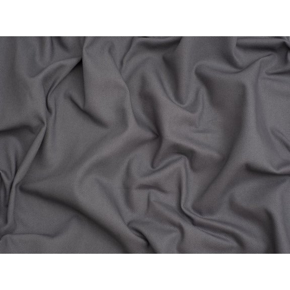 Minerva Core Range Basket Weave Soft Cotton Canvas Fabric Grey - per yard