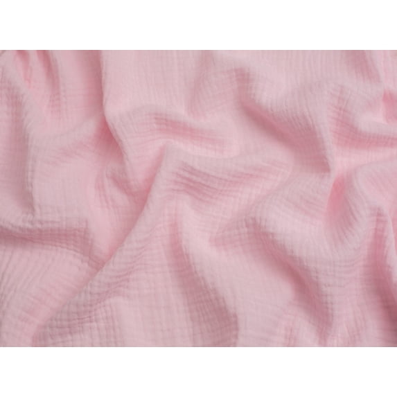 Minerva Core Range Cotton Double Gauze Fabric Baby Pink - per yard