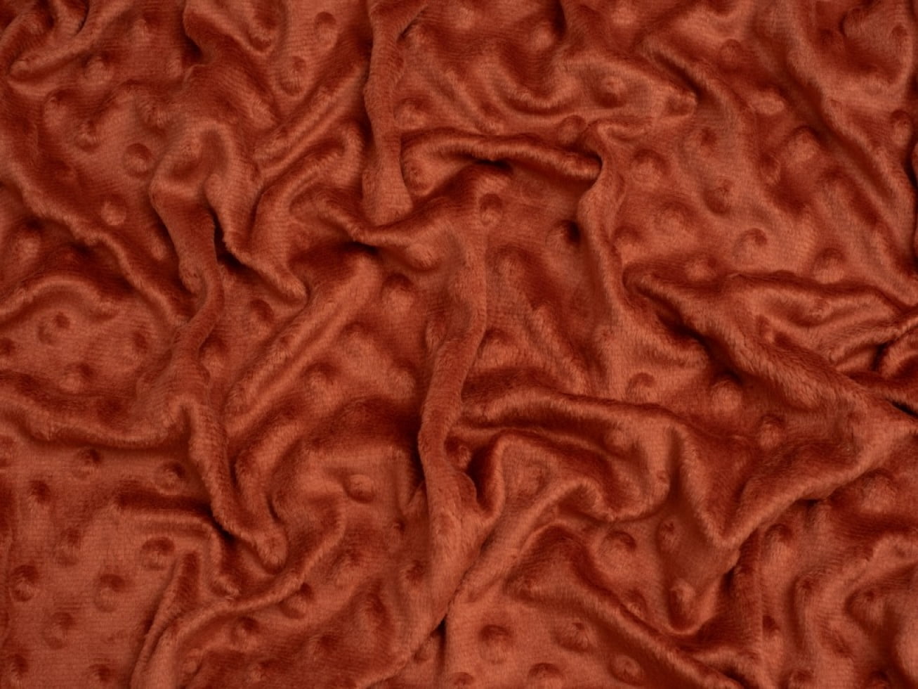 Minerva Core Range Embossed Dimple Plush Fleece Fabric Brique - per ...