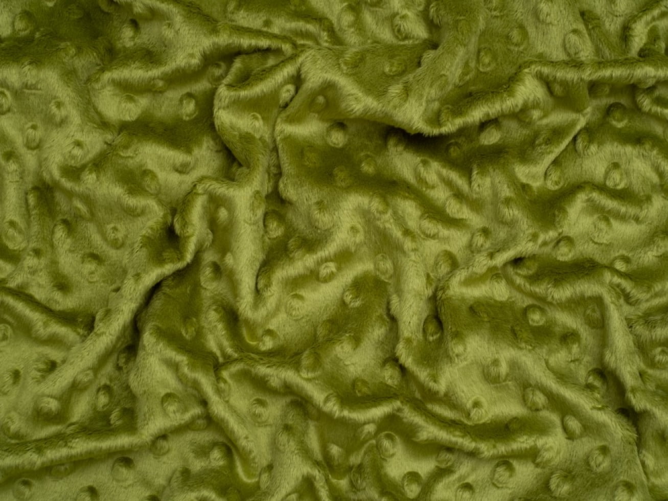 Minerva Core Range Embossed Dimple Plush Fleece Fabric Green - per yard ...