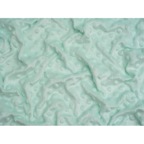 Minerva Core Range Embossed Dimple Plush Fleece Fabric Mint - per yard
