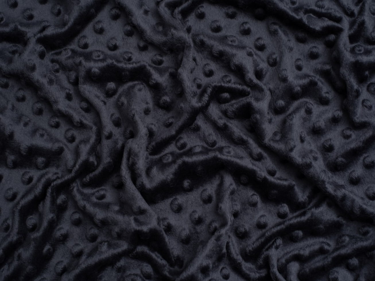 Minerva Core Range Embossed Dimple Plush Fleece Fabric Navy Blue - per ...