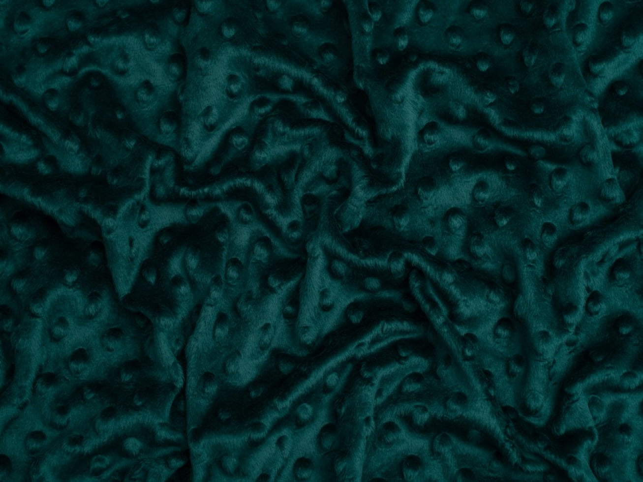Minerva Core Range Embossed Dimple Plush Fleece Fabric Petrol - per ...