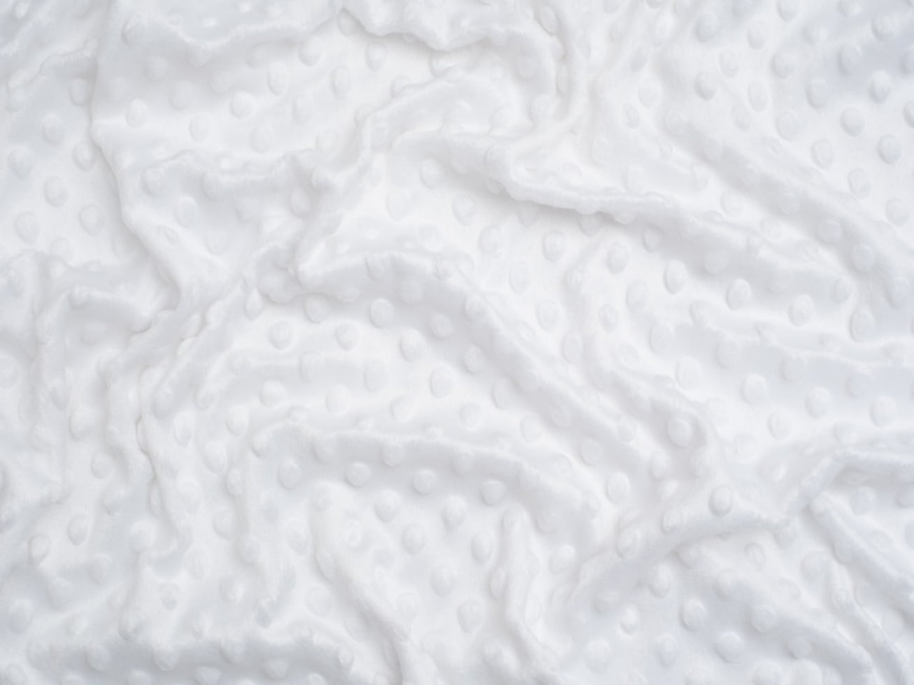 Minerva Core Range Embossed Dimple Plush Fleece Fabric White - per yard ...